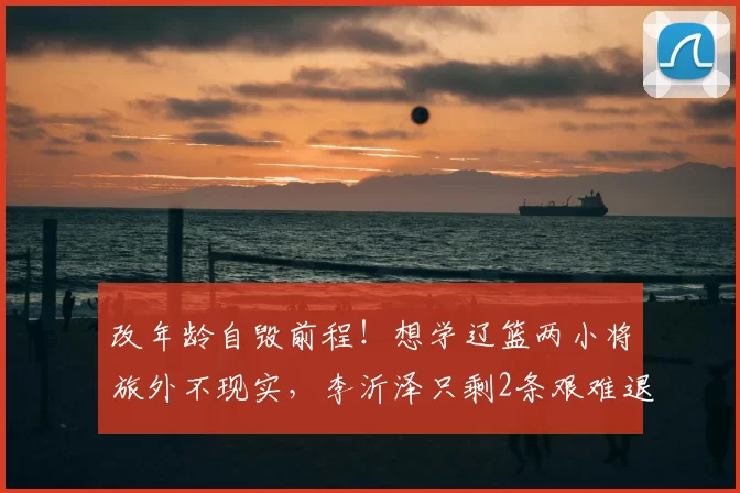 改年龄自毁前程!想学辽篮两小将旅外不现实,李沂泽只剩2条艰难退路